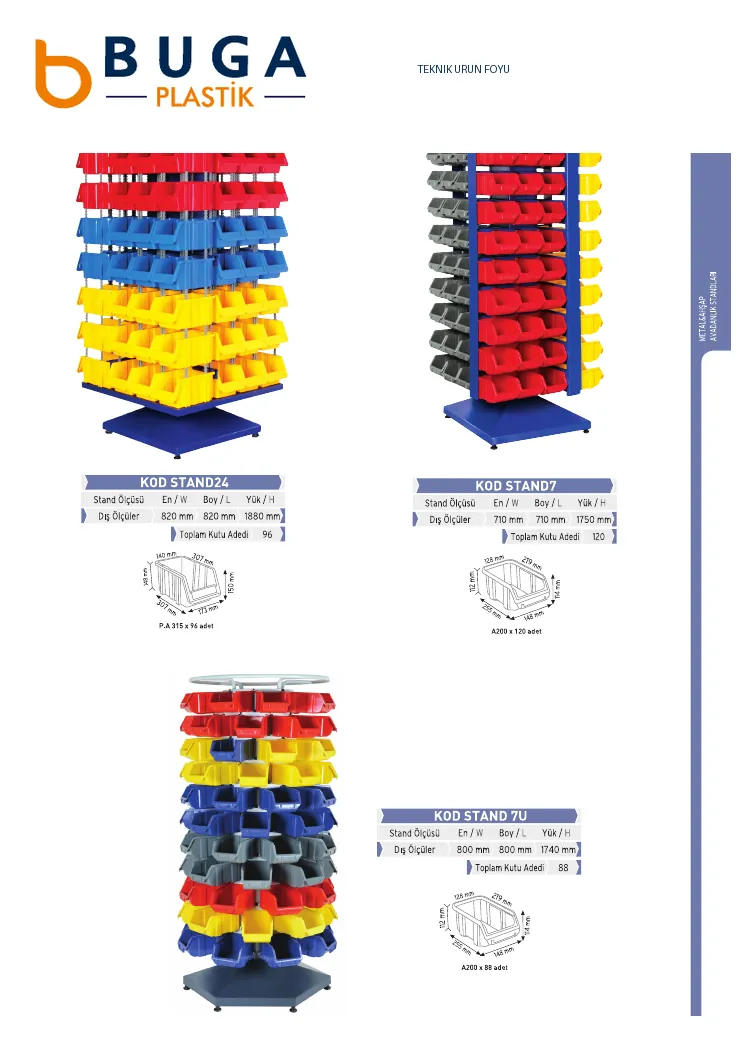 Metal & Ahşap Avadanlık Standları • Teknik Föy 06